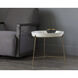 Remy 20 X 20 inch Antique Brass / White End Table